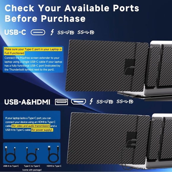 Maxfree Dual Screen Laptop Monitor (072) - Picture 6 of 7
